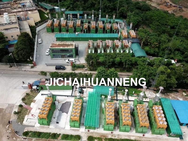 เครื่องกำเนิดเครื่องยนต์แก๊ส 2000kW พร้อมภาชนะบรรจุ