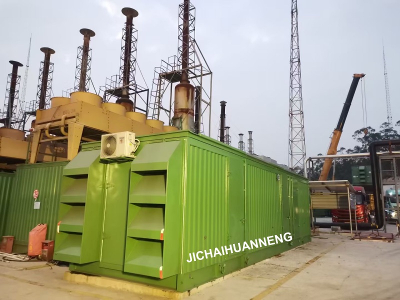 2000 кВт контейнерлік түрдегі табиғи газ қозғалтқышының генераторы