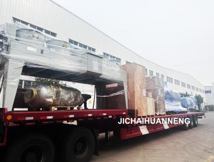 เครื่องกำเนิดไฟฟ้าเครื่องยนต์แก๊สขนาด 700kW 1 ชุดจัดส่งไปยังไนจีเรีย
